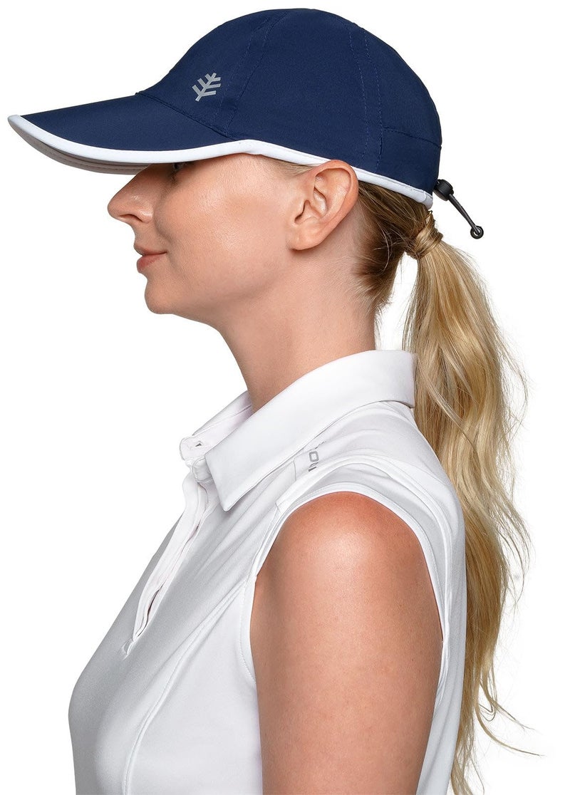 Coolibar Unisex Sport Cap - UPF 50+ Sun Protection - Lenny in Navy/White - Image 3